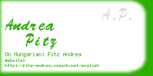 andrea pitz business card